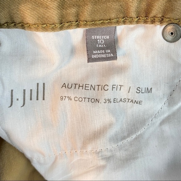 J. Jill Authentic Fit Slim Leg Jeans Sz 10 Tall Stretch Straight Leg Mid Rise - Picture 5 of 8